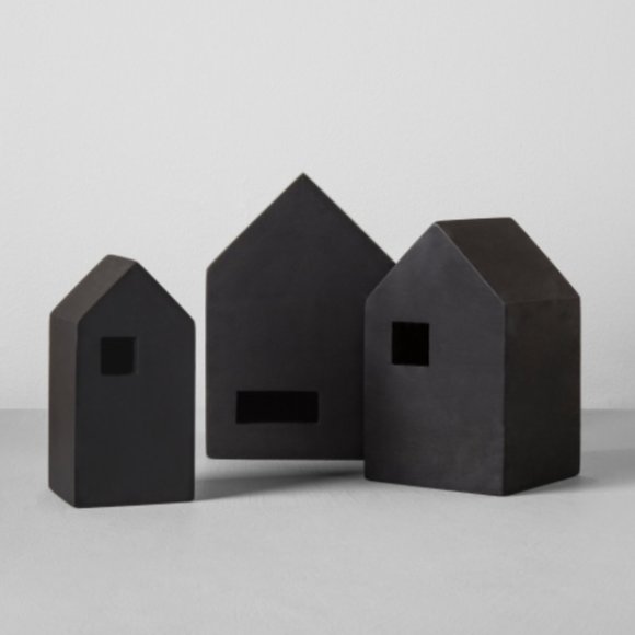 NWT-- HEARTH & HAND MAGNOLIA Black Set 3 Nesting Houses - Picture 5 of 9
